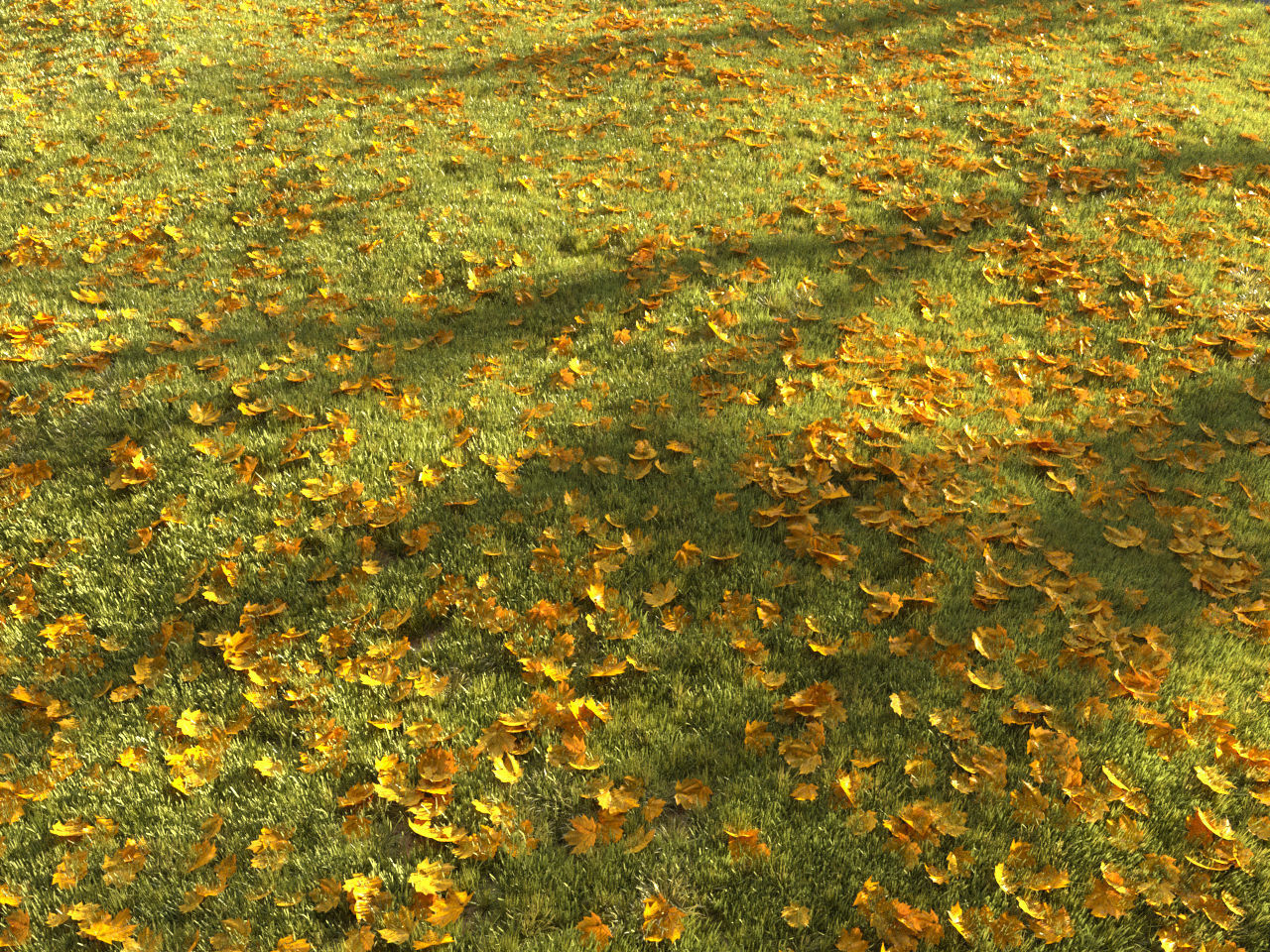 Four seasons grass 3D model_18