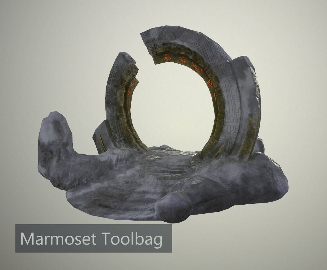 Winter Portal Low-poly 3D model_2