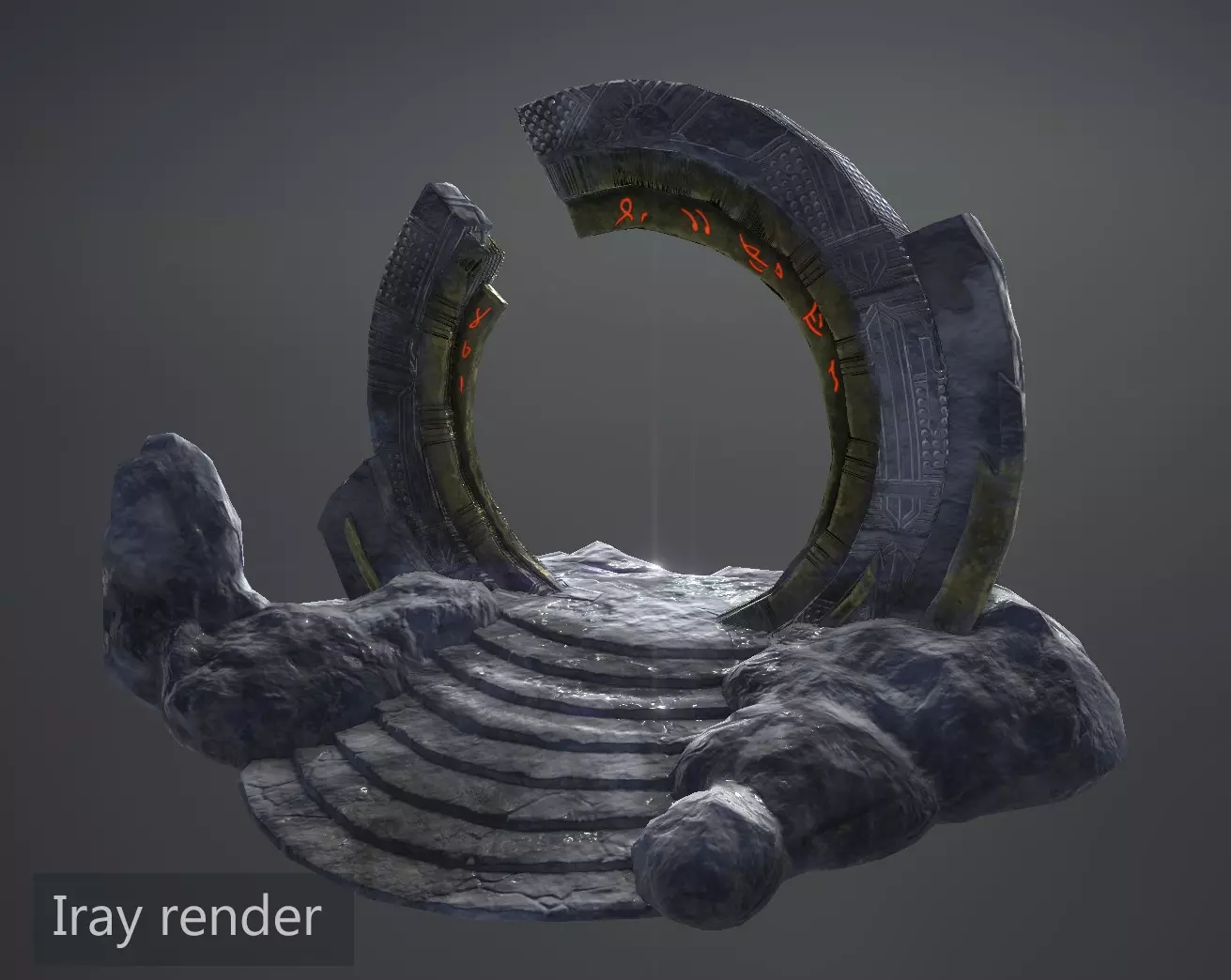 Winter Portal Low-poly 3D model_0
