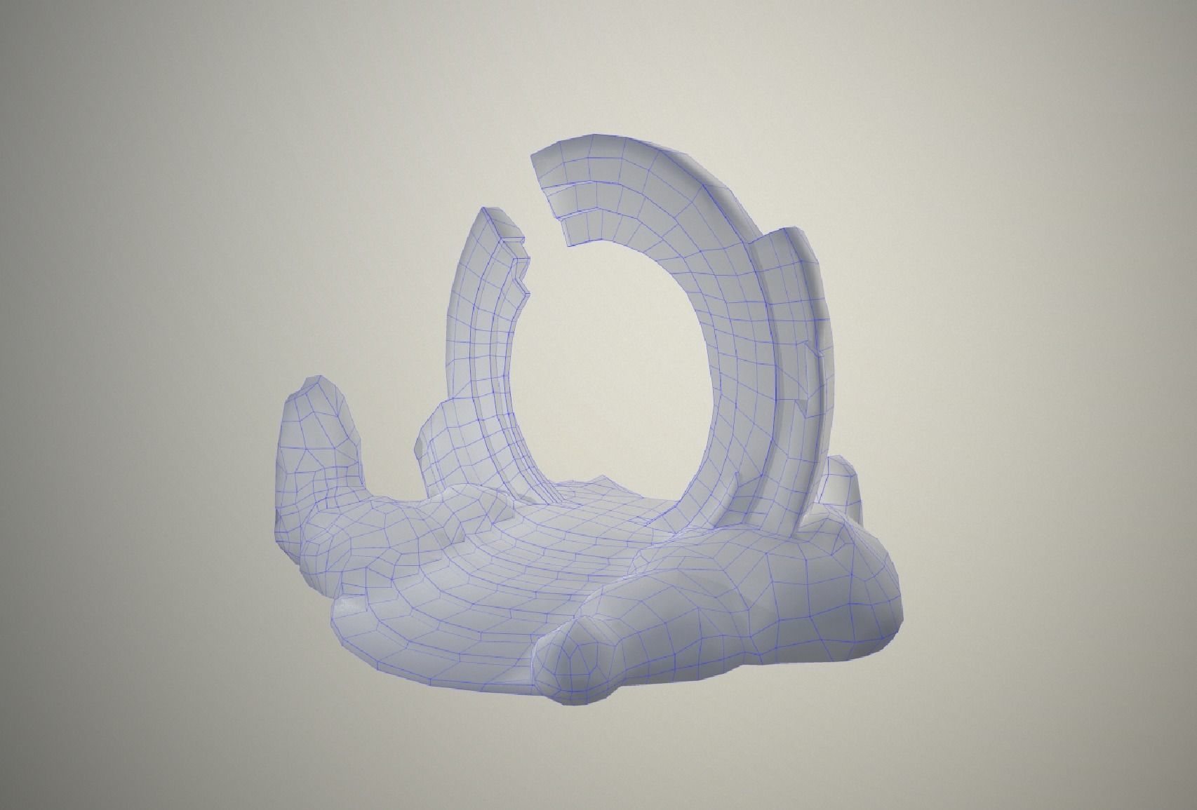 Winter Portal Low-poly 3D model_6