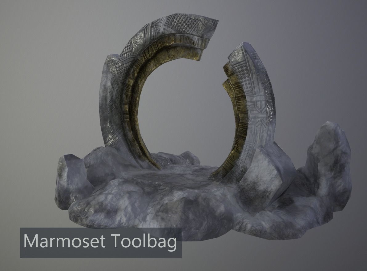 Winter Portal Low-poly 3D model_3