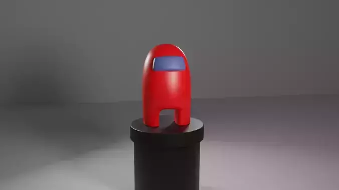 Among us player Low-poly 3D model