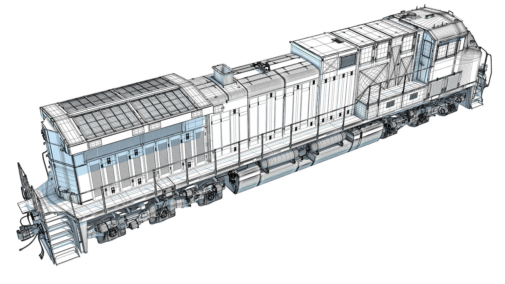 BNSF Diesel Locomotive AC4400CW 3D model_25
