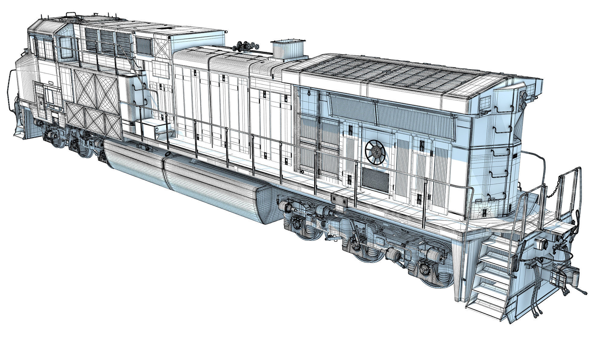 BNSF Diesel Locomotive AC4400CW 3D model_24