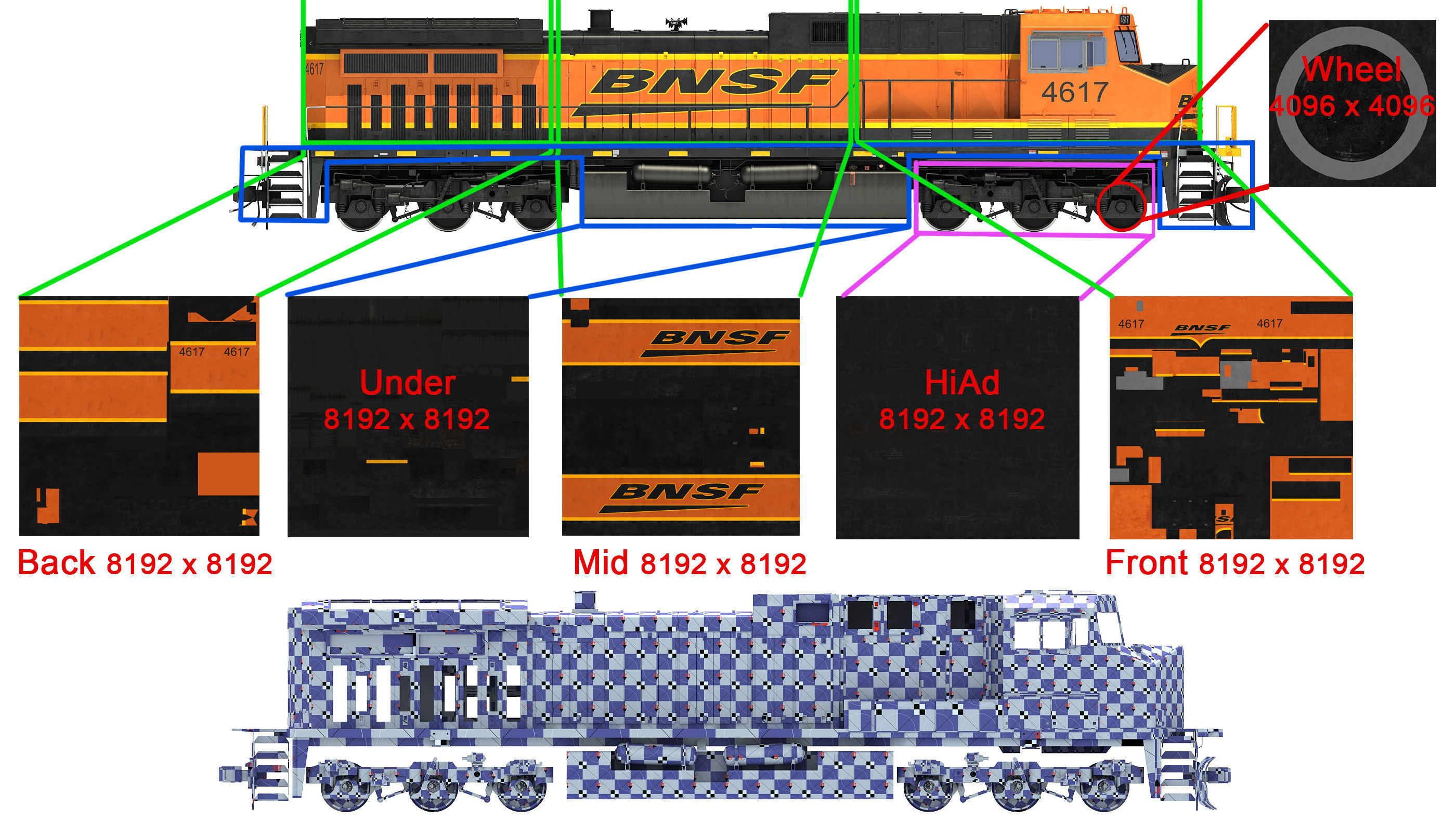 BNSF Diesel Locomotive AC4400CW 3D model_9