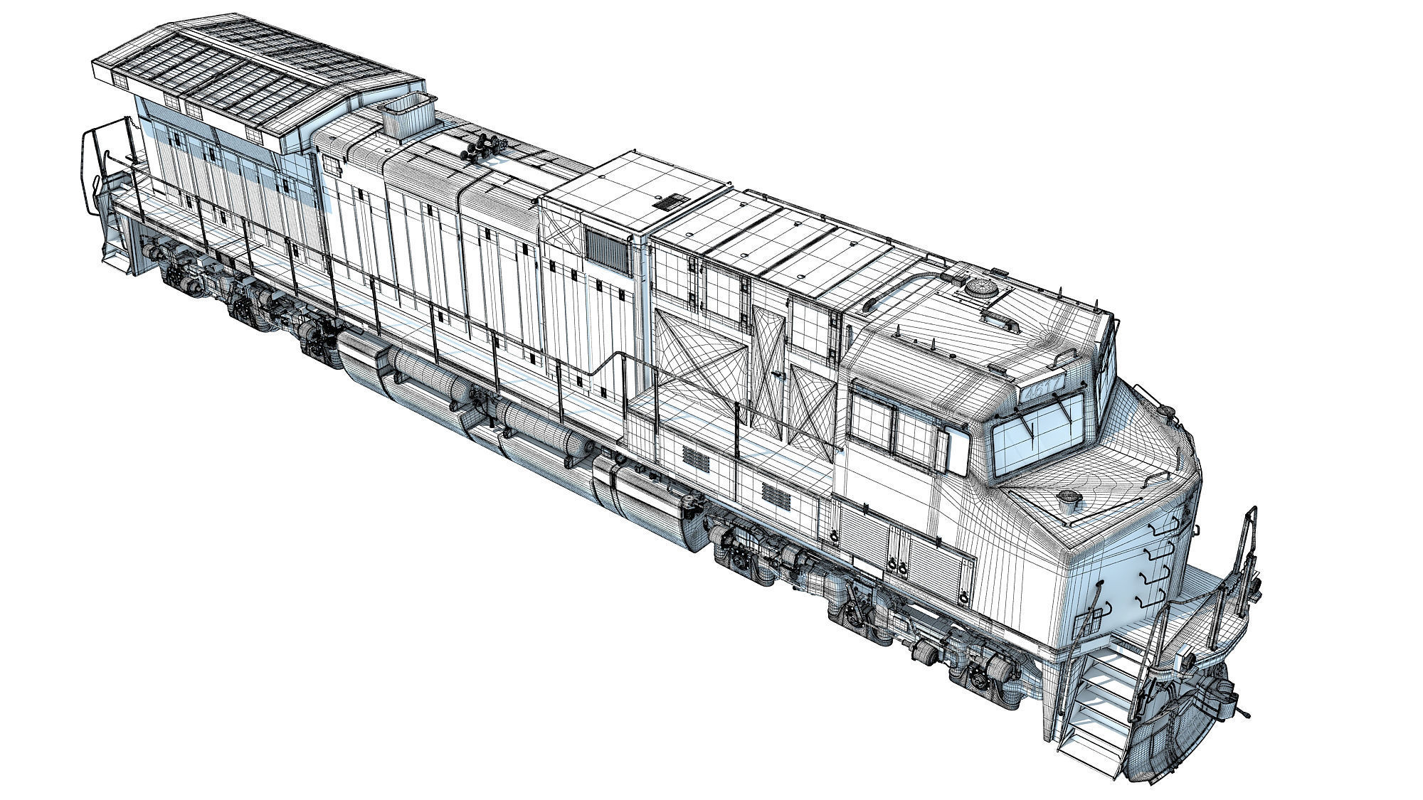 BNSF Diesel Locomotive AC4400CW 3D model_27