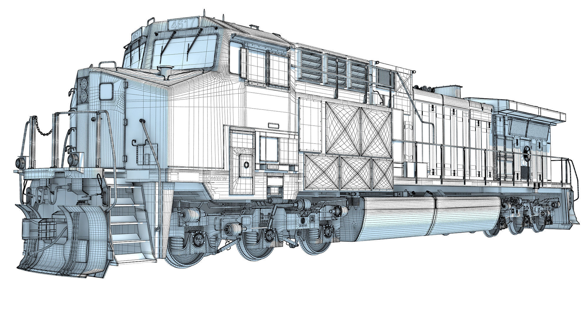 BNSF Diesel Locomotive AC4400CW 3D model_23