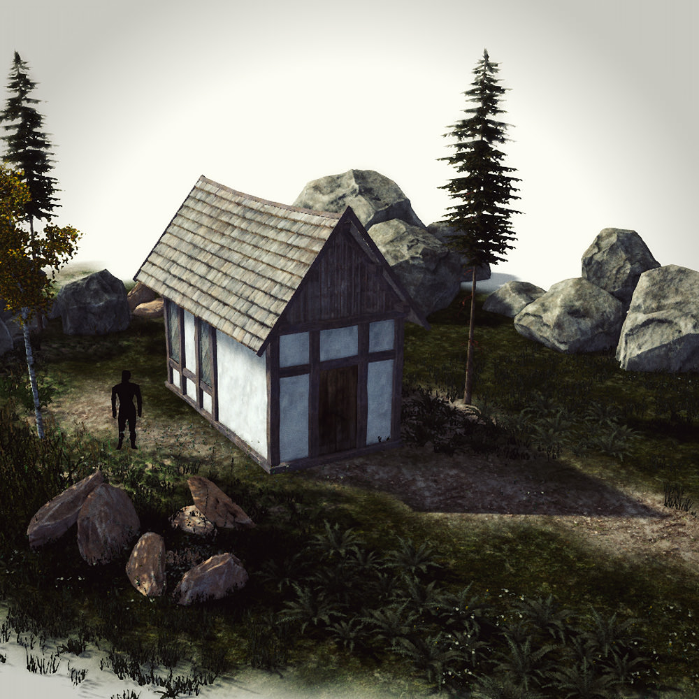 15 Medieval Buildings and 12 Props for Games Low-poly 3D model_5