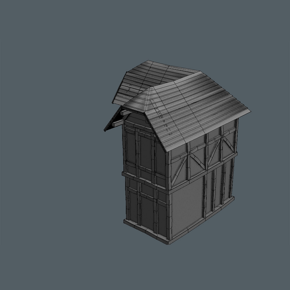 15 Medieval Buildings and 12 Props for Games Low-poly 3D model_27