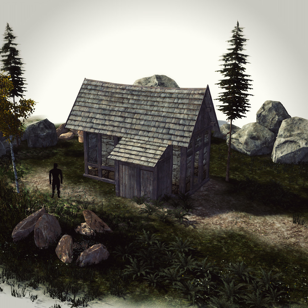 15 Medieval Buildings and 12 Props for Games Low-poly 3D model_17