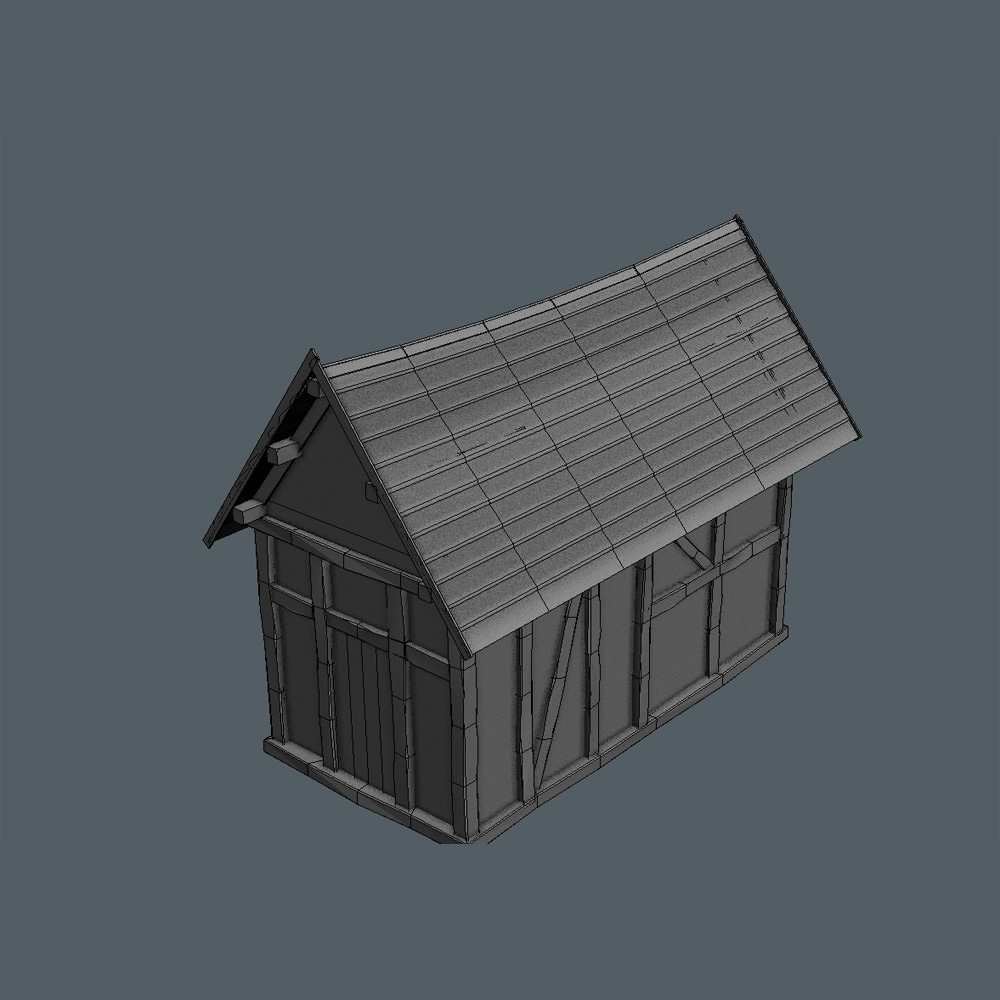 15 Medieval Buildings and 12 Props for Games Low-poly 3D model_25