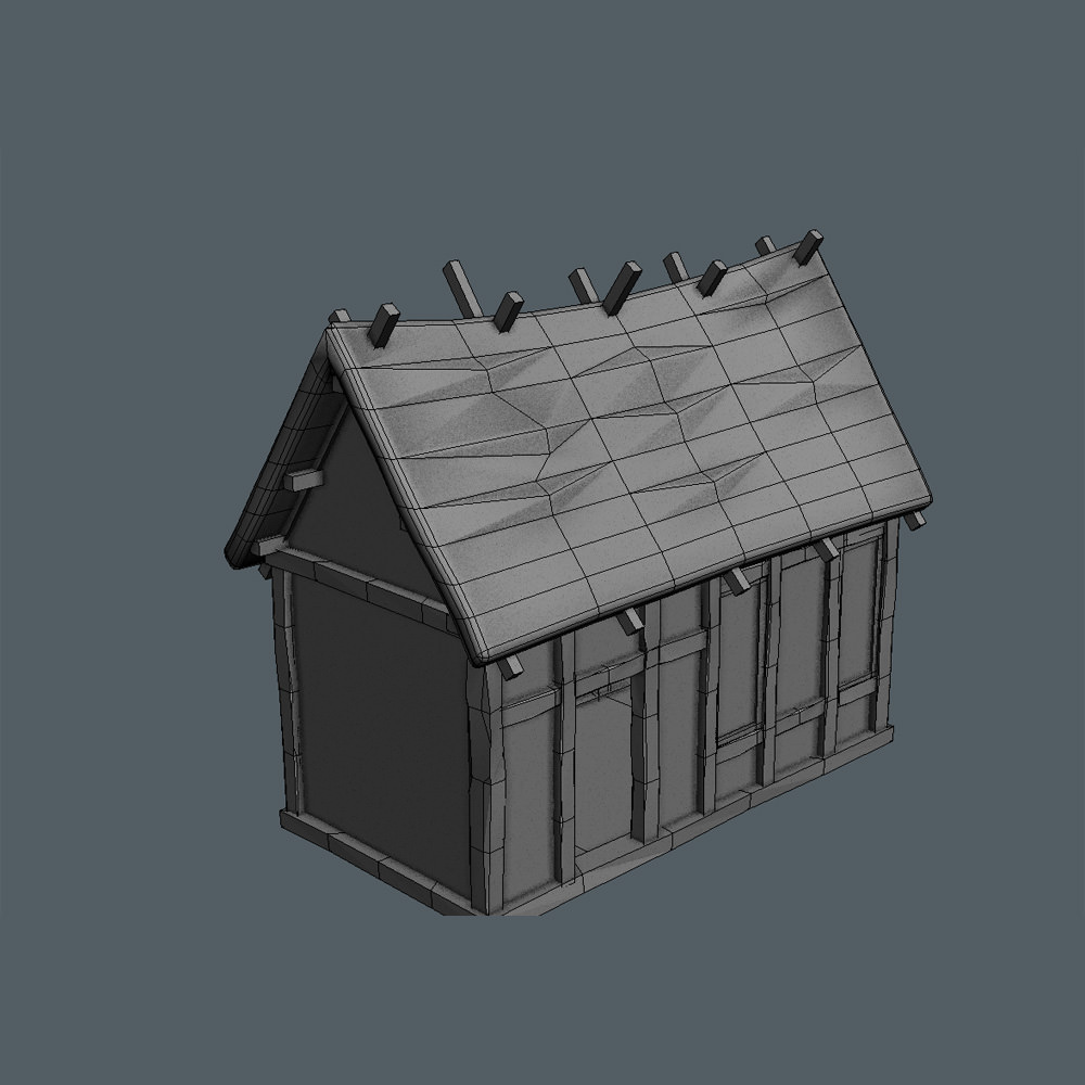 15 Medieval Buildings and 12 Props for Games Low-poly 3D model_35