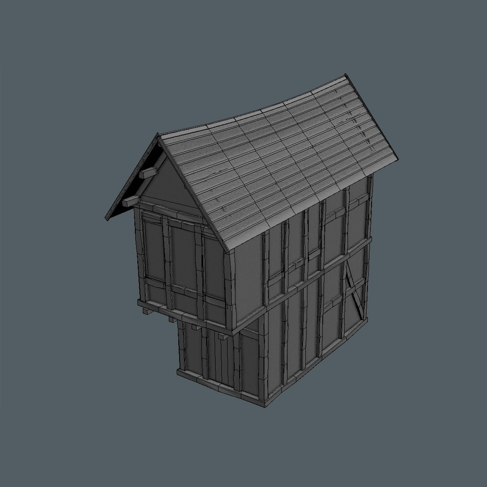15 Medieval Buildings and 12 Props for Games Low-poly 3D model_26