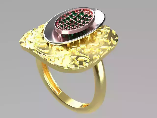 women ring 2 parts pattern 