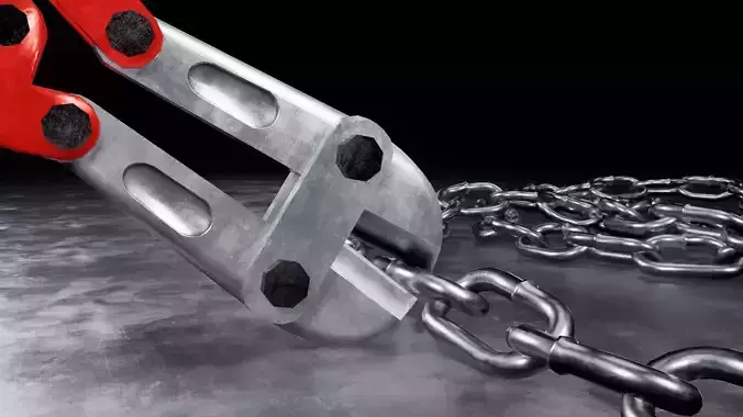 Bolt cutter rebar cutter - scissors pliers Low-poly 3D model