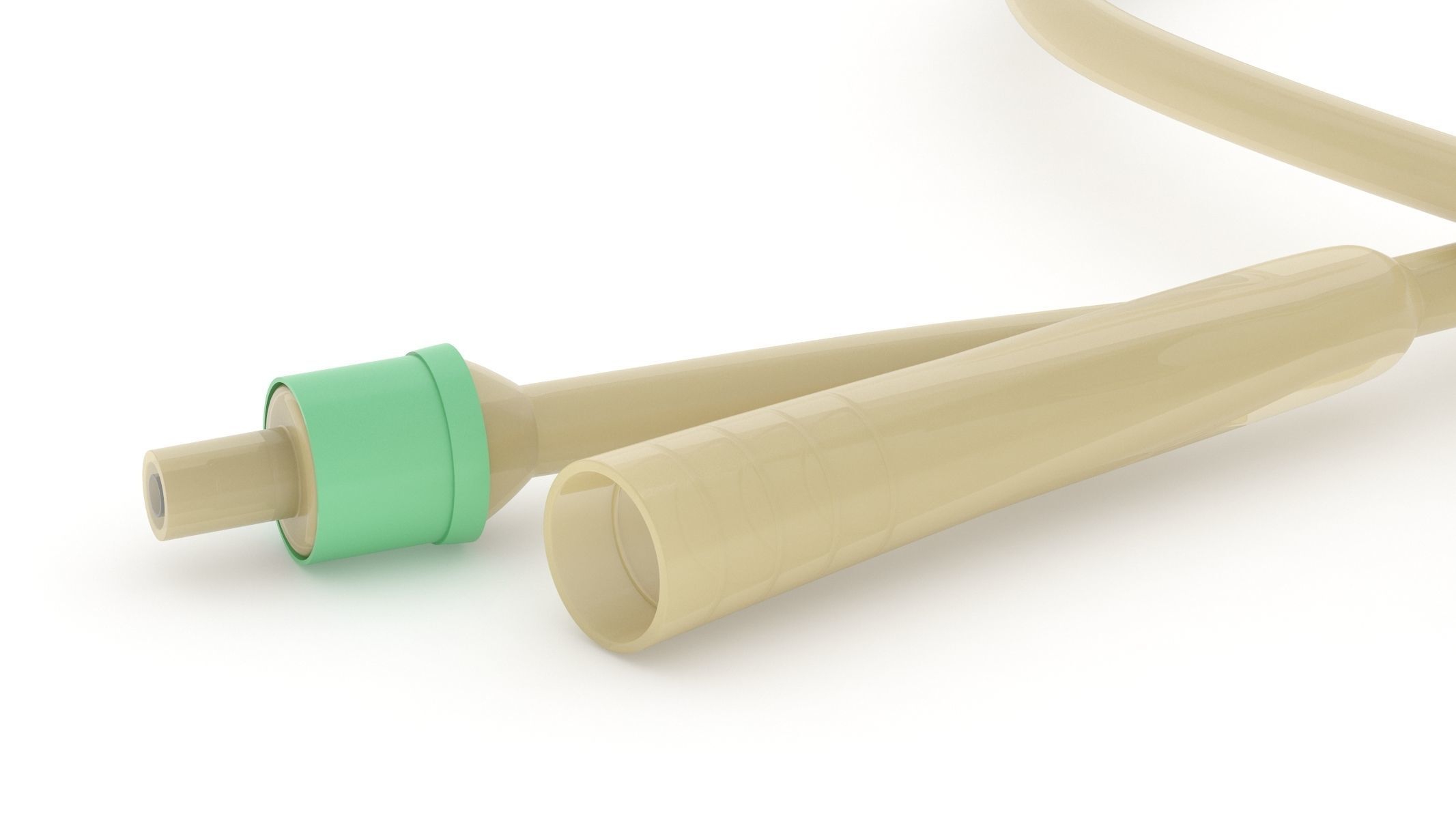 Catheter with handle 3D model_4