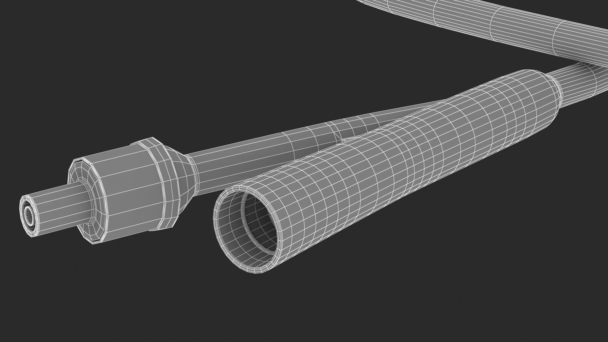 Catheter with handle 3D model_9