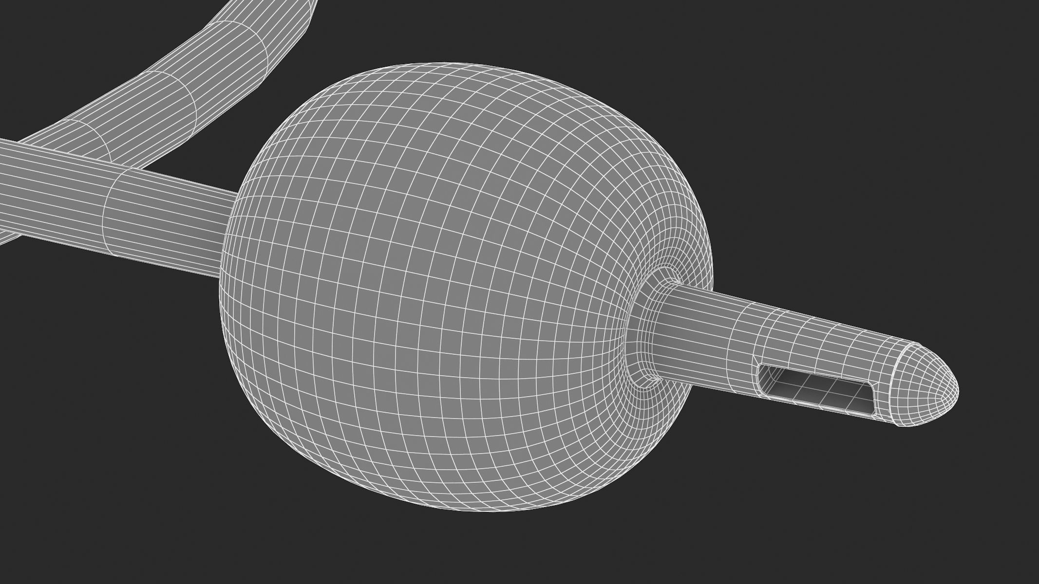 Catheter with handle 3D model_8