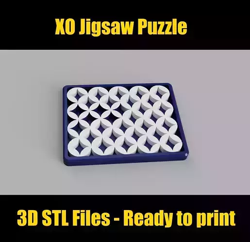XO jigsaw puzzle 3D print model