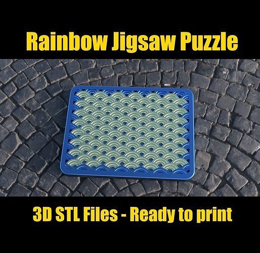 Rainbow Jigsaw Puzzle 3D print model
