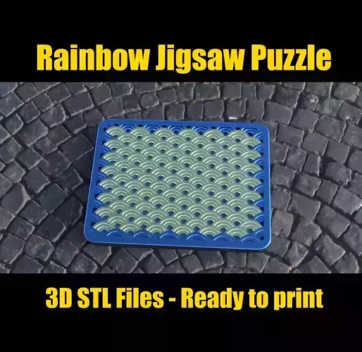 Rainbow Jigsaw Puzzle 3D print model