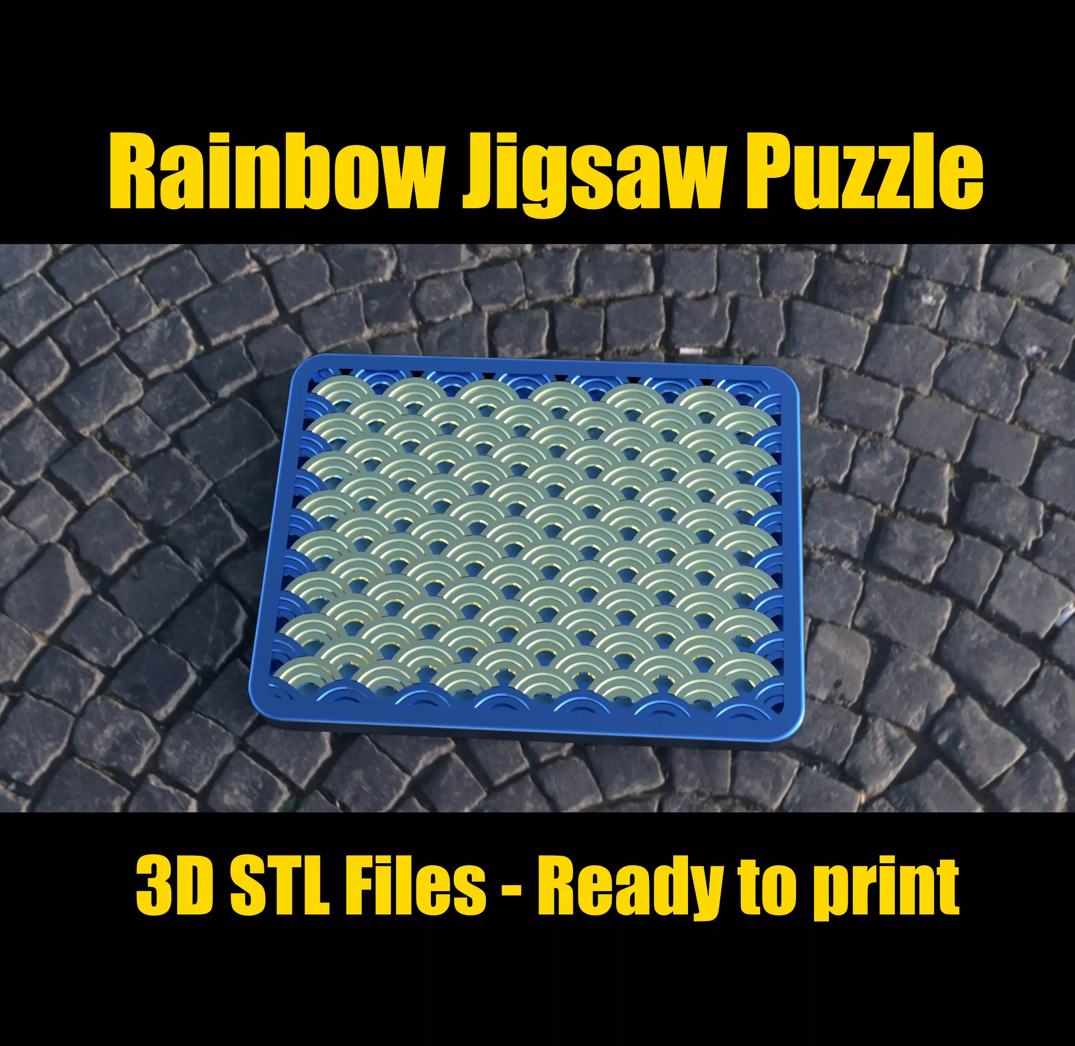 Rainbow Jigsaw Puzzle 3D print model_0
