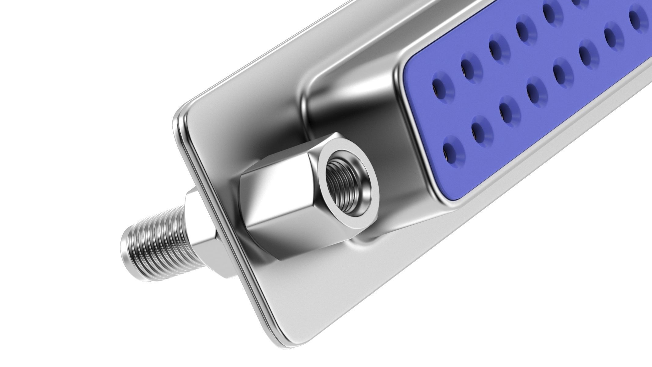 DB25 Female Module 3D model_9