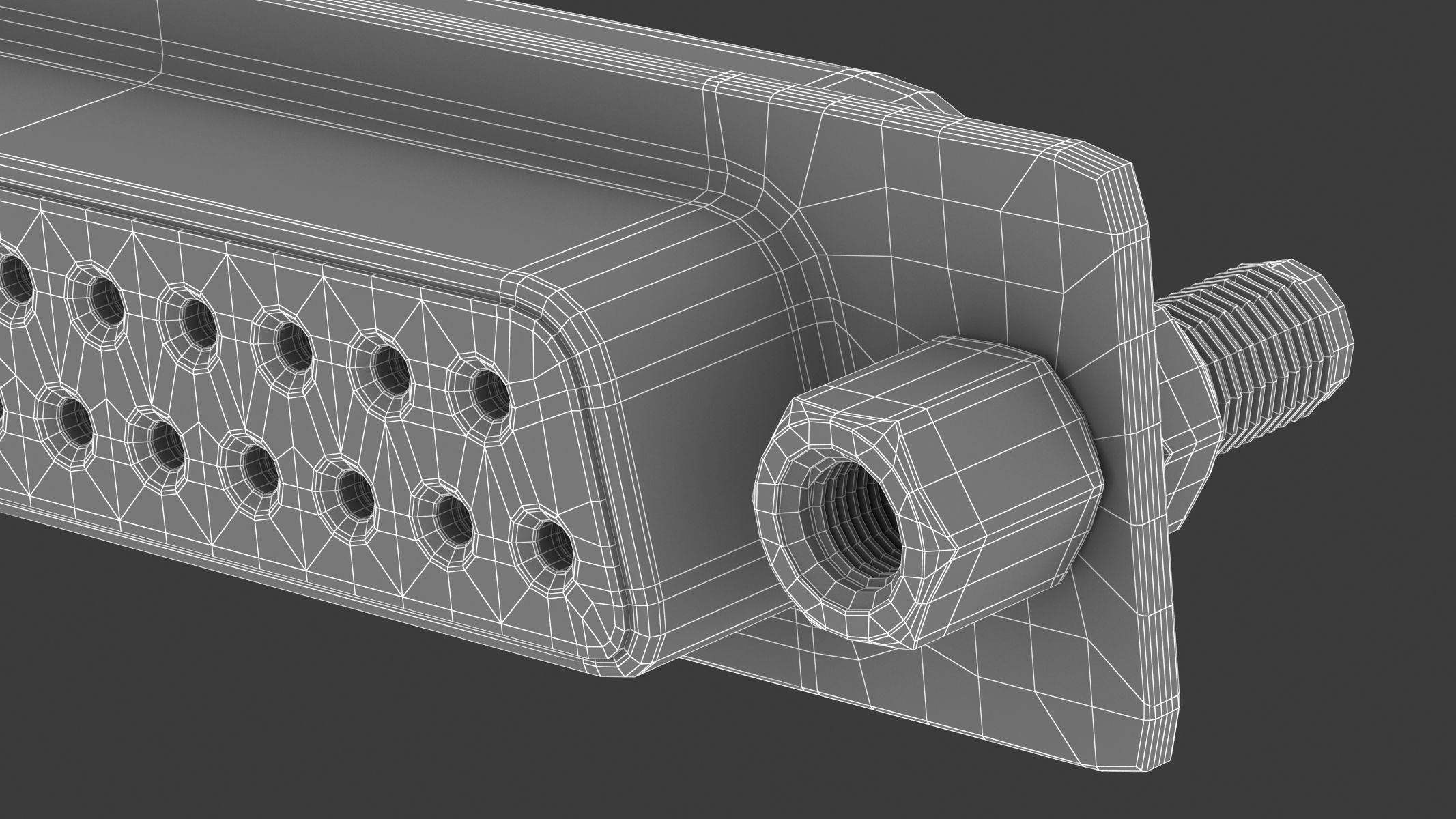 DB25 Female Module 3D model_17
