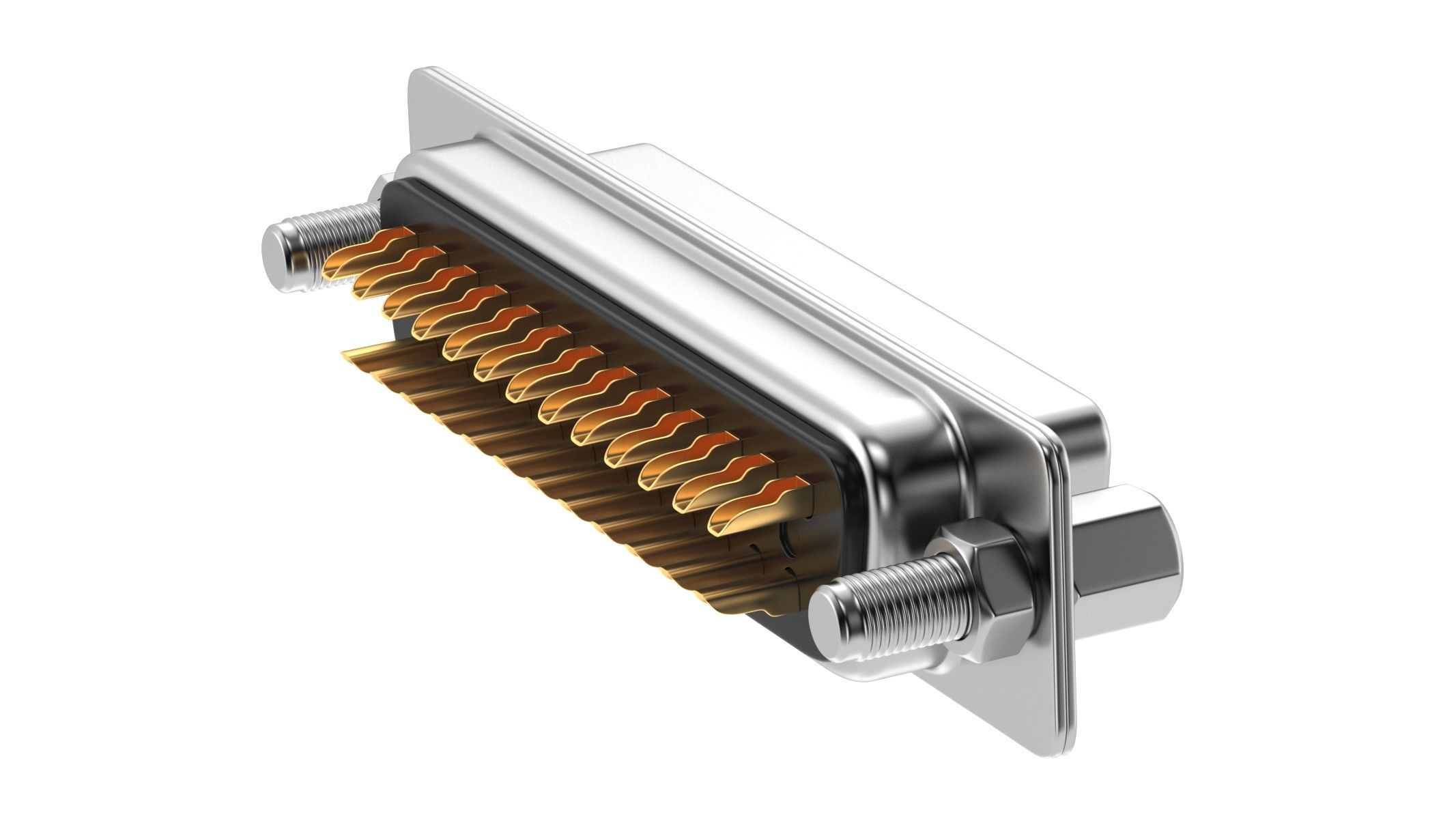 DB25 Female Module 3D model_3