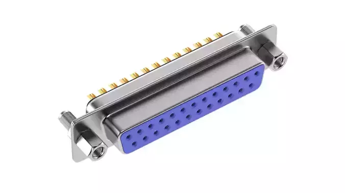 DB25 Female Module 3D model