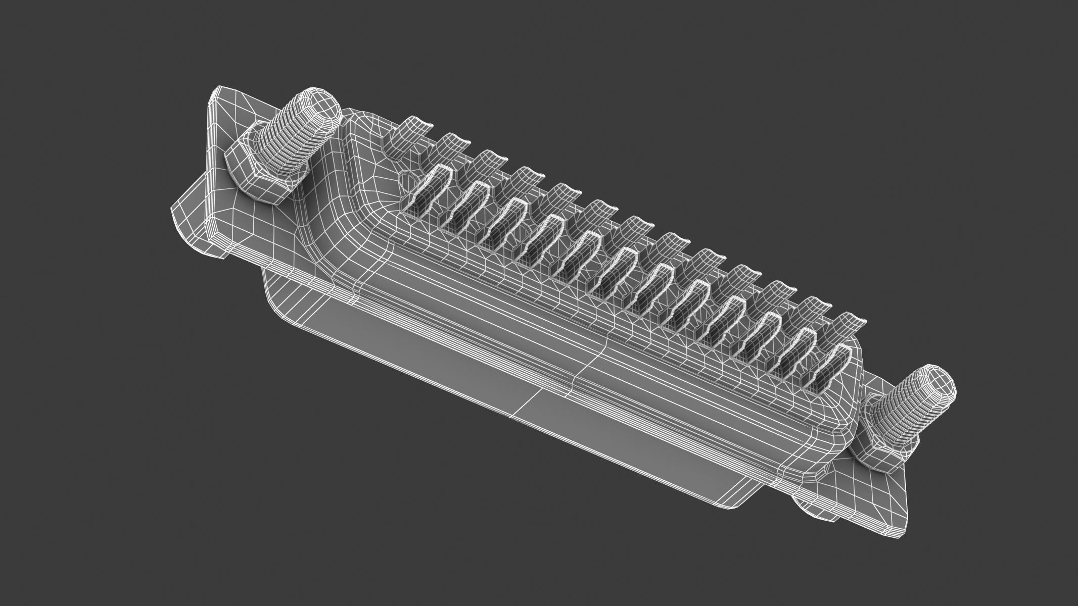 DB25 Female Module 3D model_12