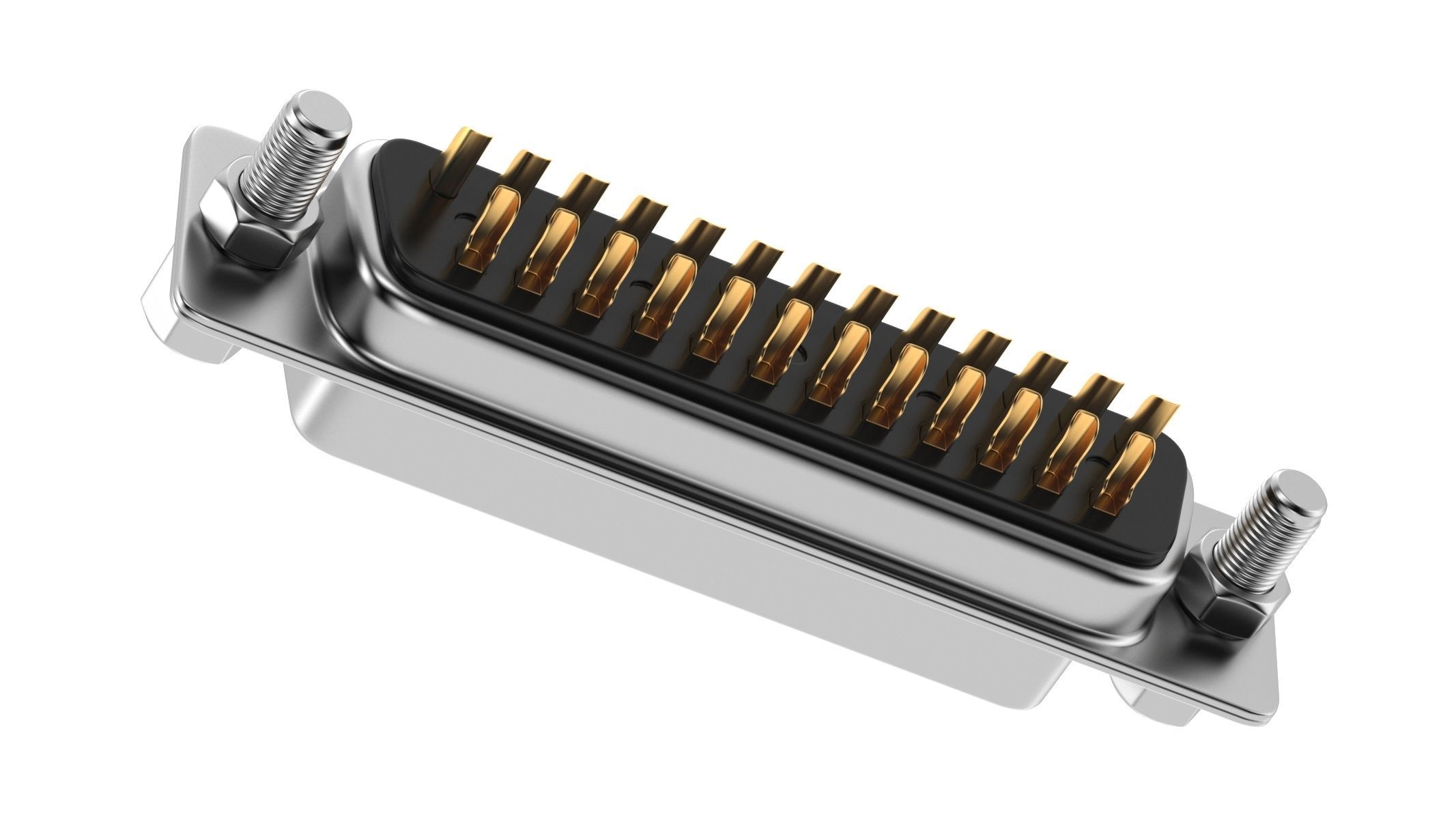 DB25 Female Module 3D model_2