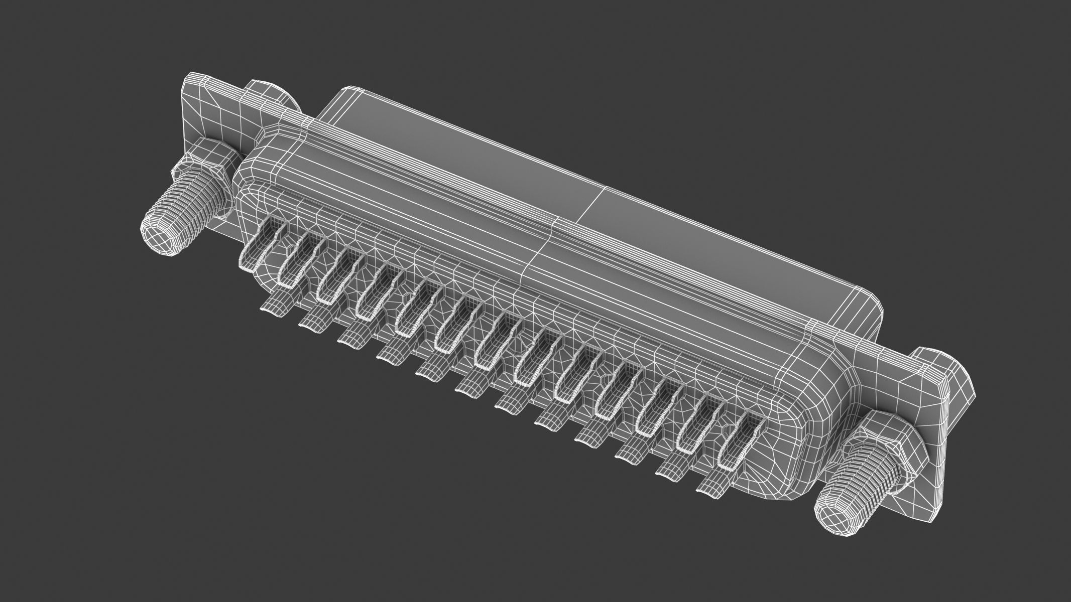 DB25 Female Module 3D model_11