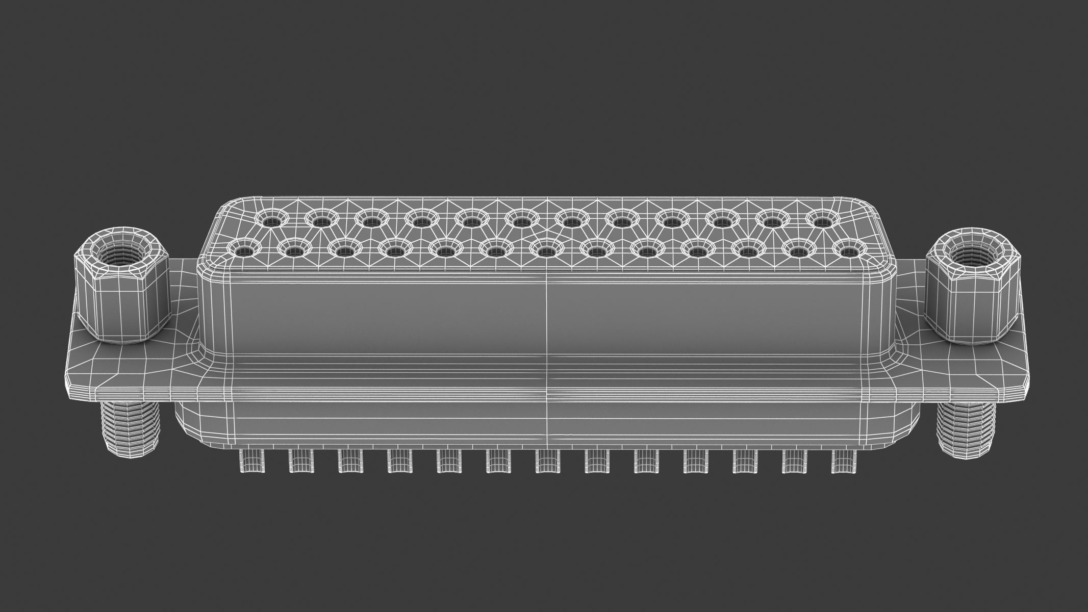 DB25 Female Module 3D model_14