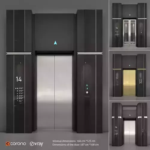 Beautiful elevator set 3D model