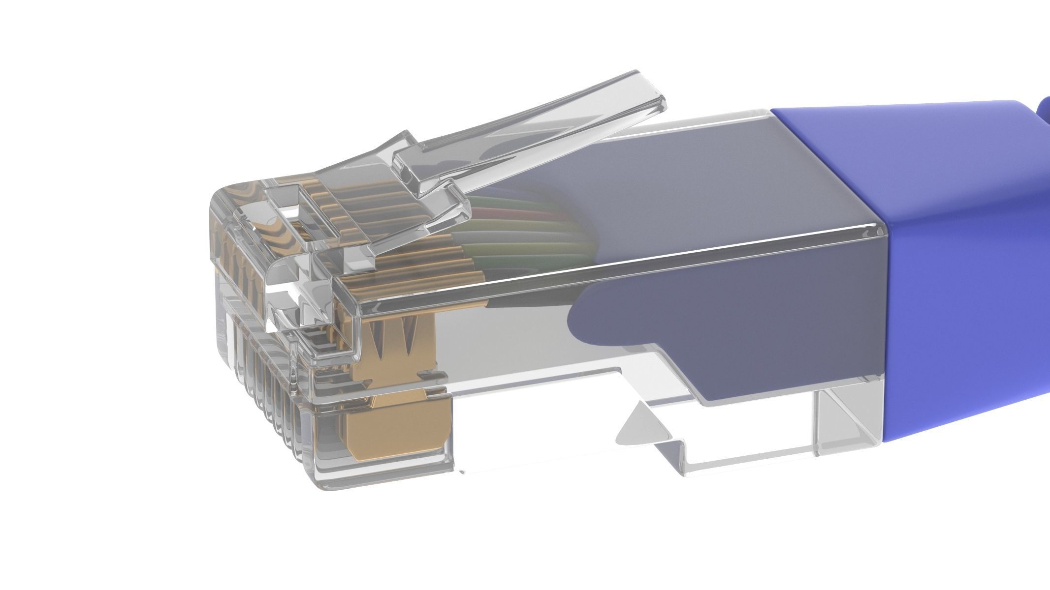 Ethernet Male Module 3D model_2