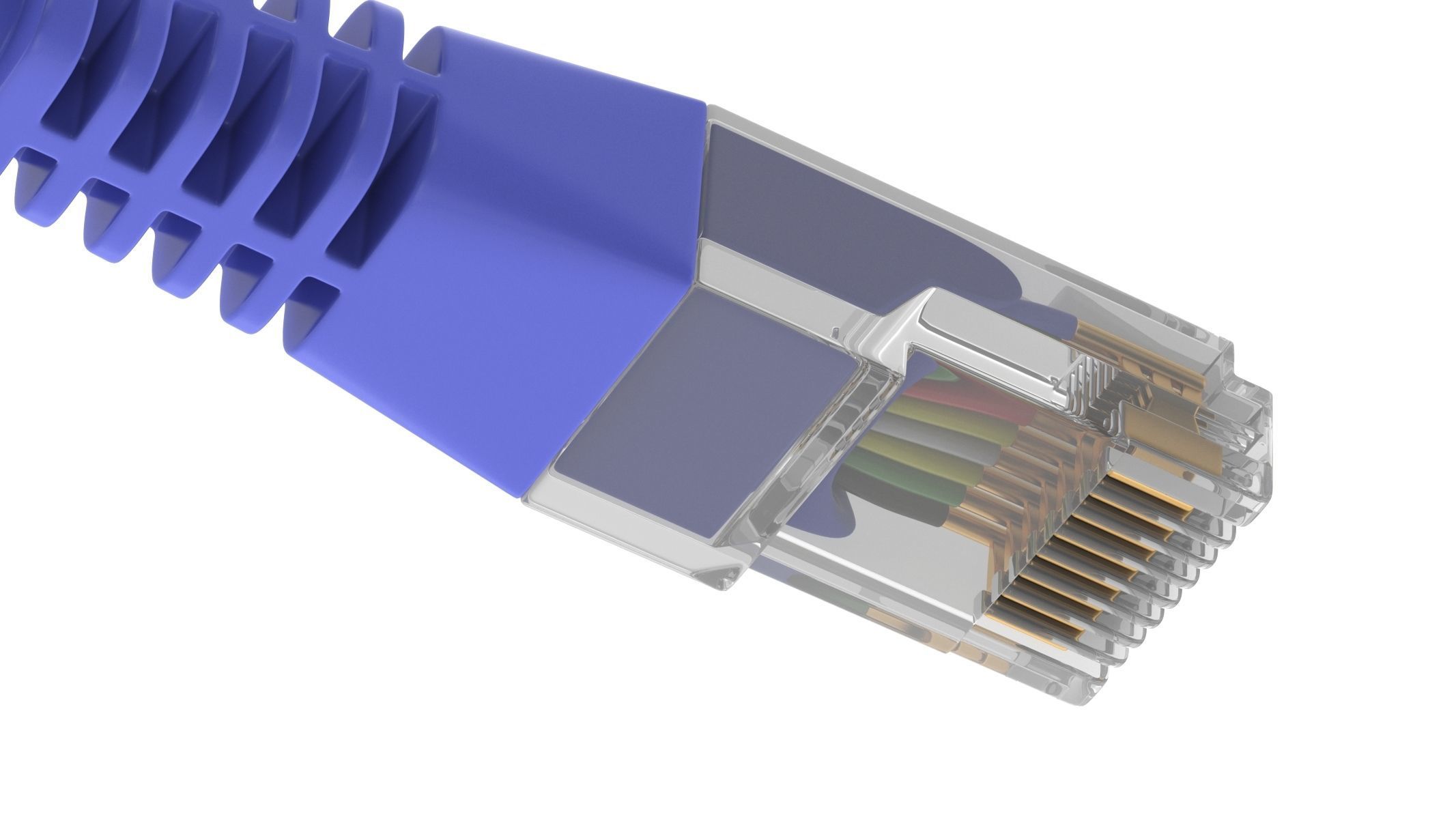 Ethernet Male Module 3D model_4