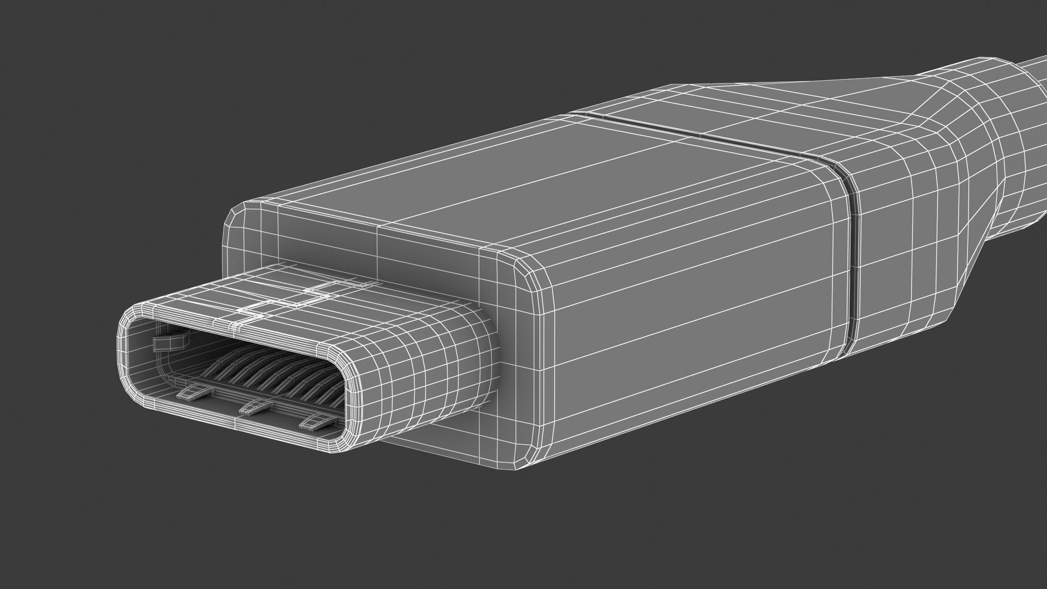Micro USB Type C Male Module 3D model_7