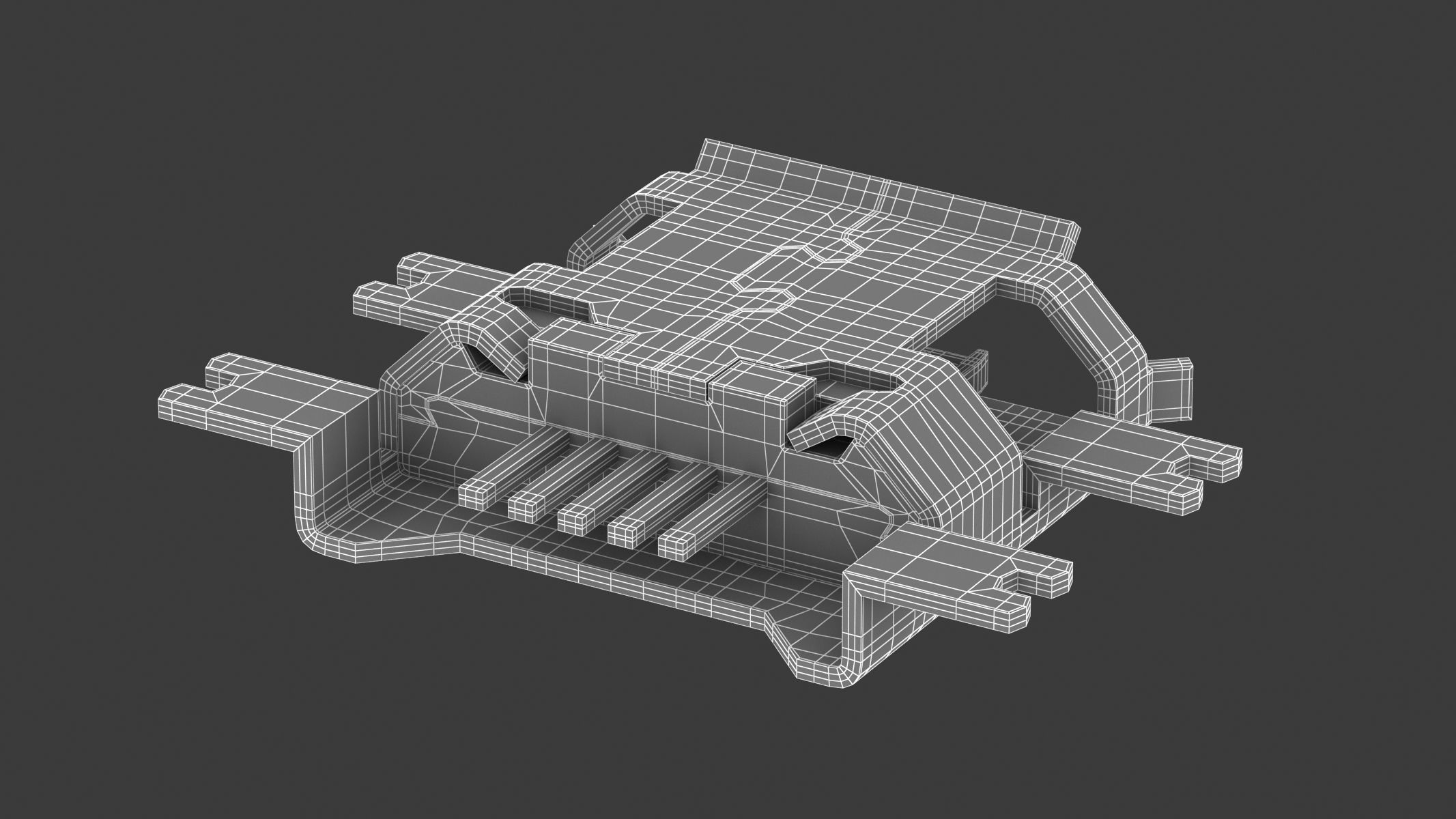 USB Micro B Female Module 3D model_6