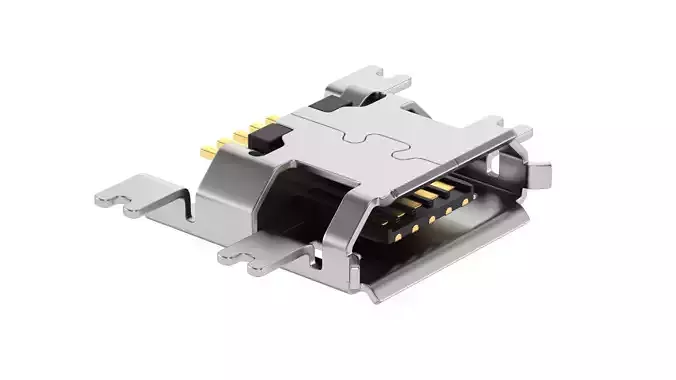 USB Micro B Female Module 3D model