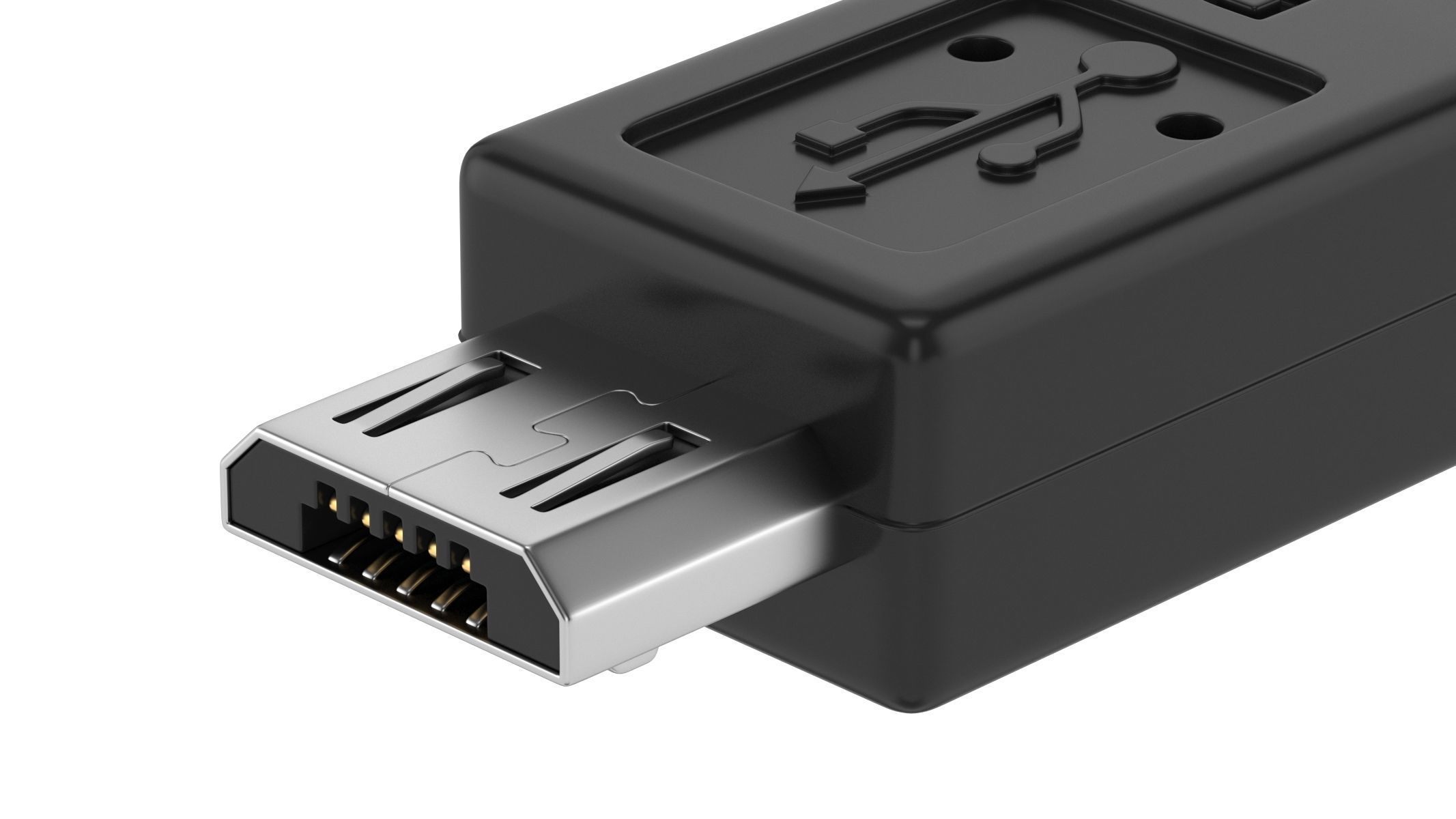 USB Micro B Male Module 3D model_2