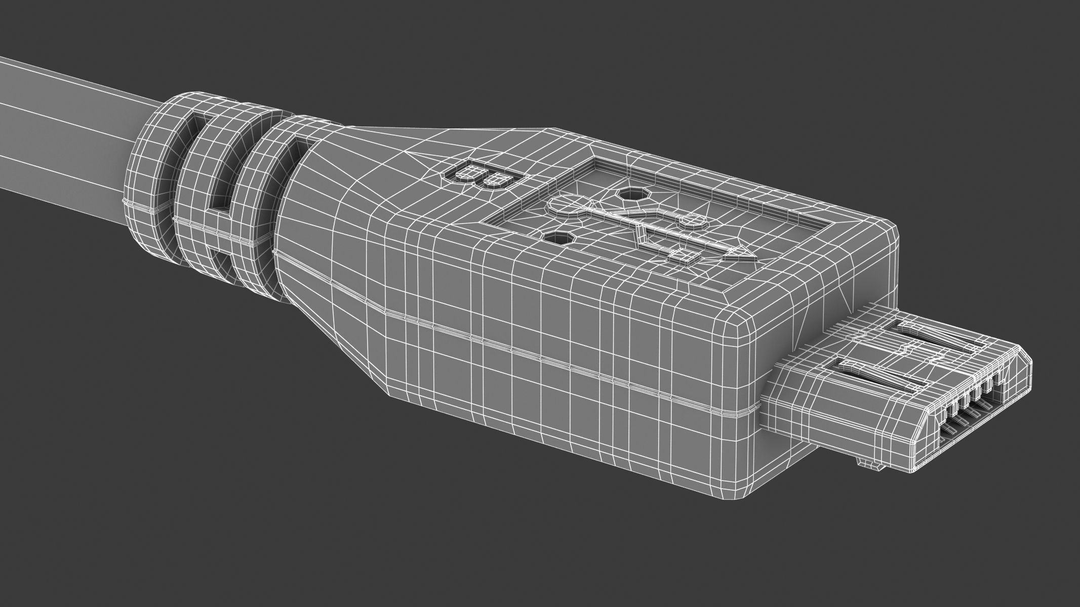 USB Micro B Male Module 3D model_9