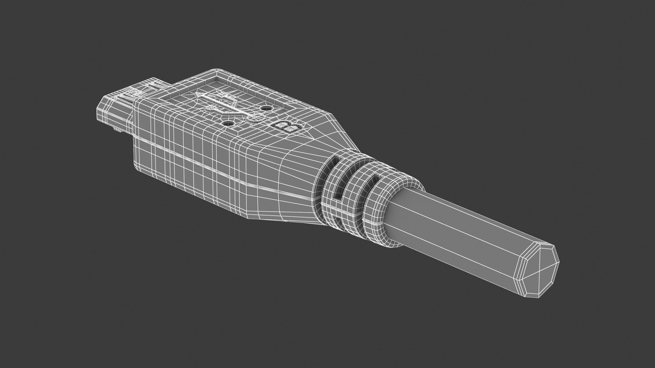 USB Micro B Male Module 3D model_6