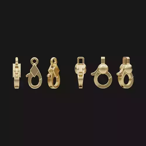 Carbine locks for jewellery chains and bracelets
