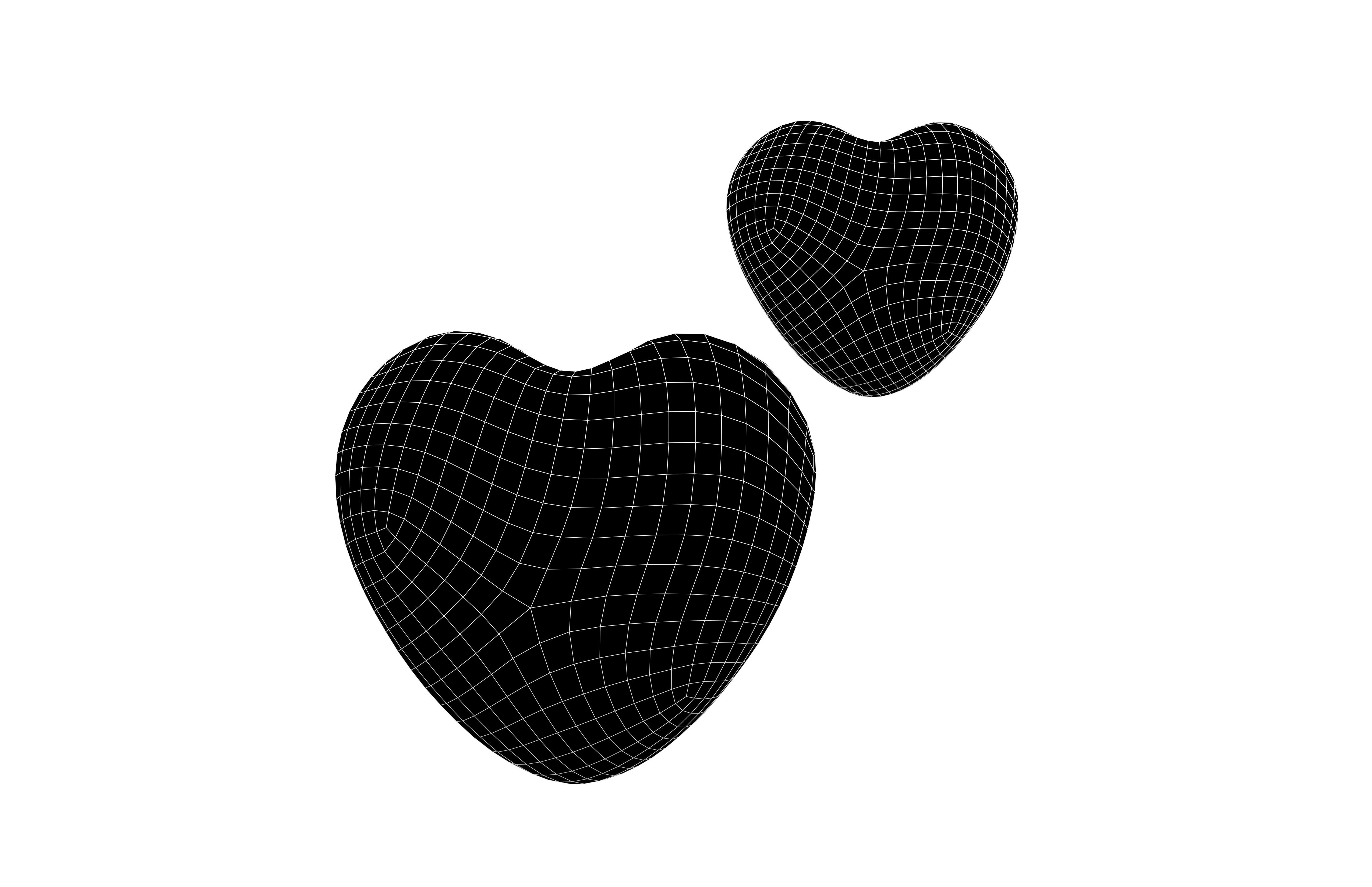 Two Hearts v1 004 Low-poly 3D model_6