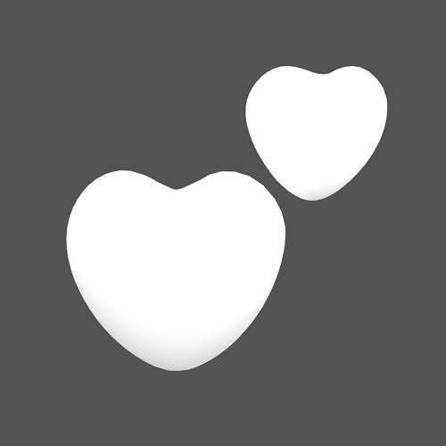 Two Hearts v1 011 Low-poly 3D model