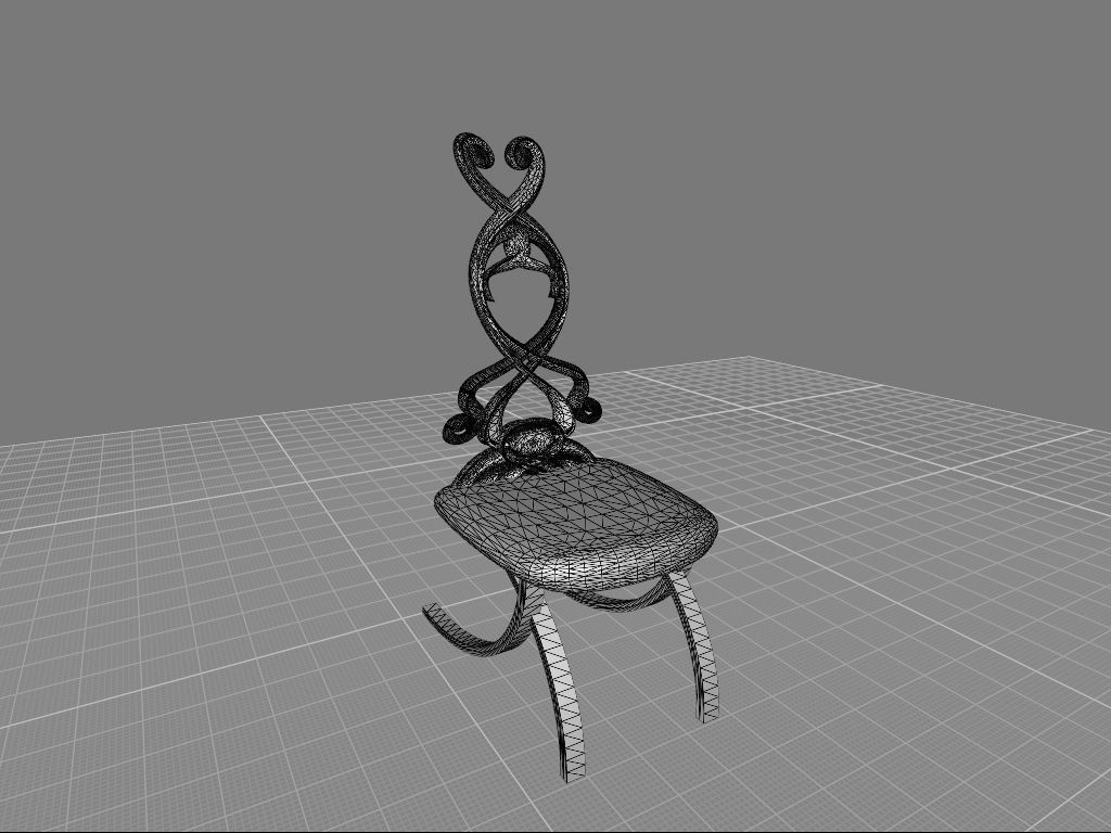 Msk - Chair fin10 3D model_2