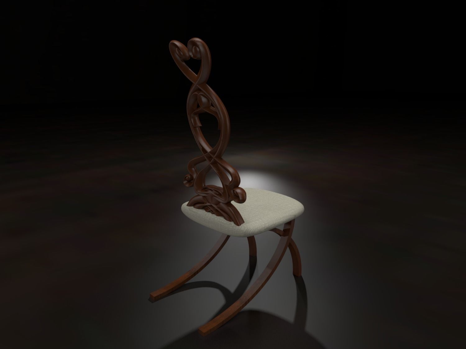 Msk - Chair fin10 3D model_1