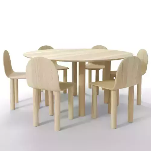 Sen wood table and chairs