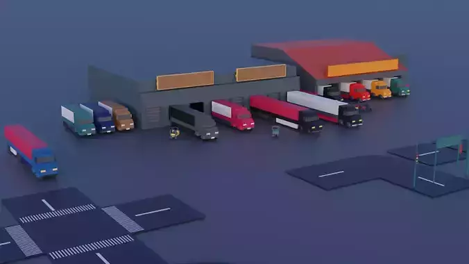 Low poly Factory package